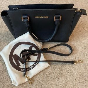 Michael Kors black satchel purse